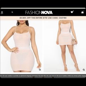 FashionNova Dress I Don’t Care Mini Mesh Dress